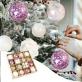 thumbnail image 1 of ZZkhGo Christmas Electroplated Ball Set 30pcs 6cm 3cm Shatterproof Plastic Colorful Tree Hanging Ornaments Gold Red Pink, 1 of 7