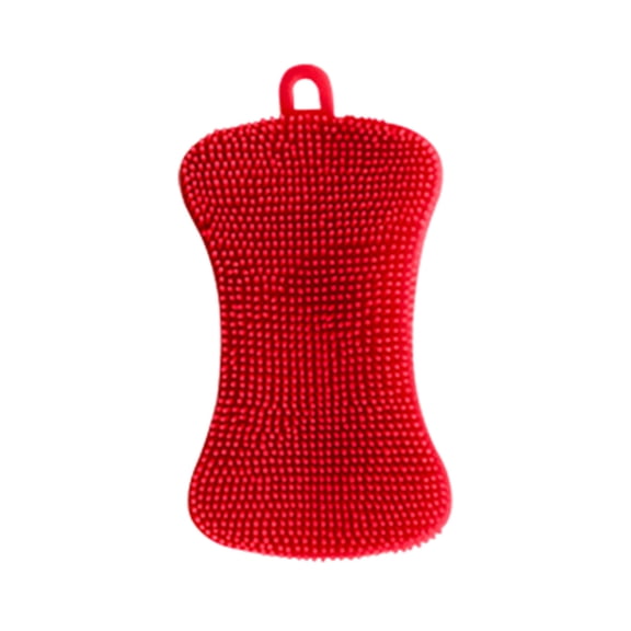 ZZkhGo Home Decoration Super Soft Dishwashing Brush Thickened Cleaning Sponge Kitchen Dish Cloth Soapy Scouring Pad Double Sided Scrubber Antibacterial Silicone