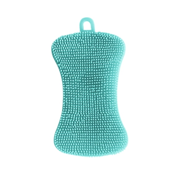 ZZkhGo Home Decoration Super Soft Dishwashing Brush Thickened Cleaning Sponge Kitchen Dish Cloth Soapy Scouring Pad Double Sided Scrubber Antibacterial Silicone