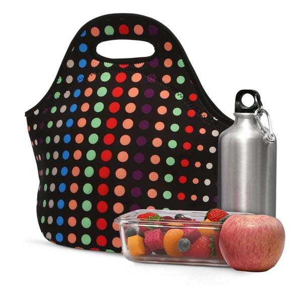 ZZkhGO Insulated Neoprene Lunch Bag, Thermal Food Container Tote Cooler Warm Pouch, Leakproof Easy Clean Handbag for Work Picnic Beach