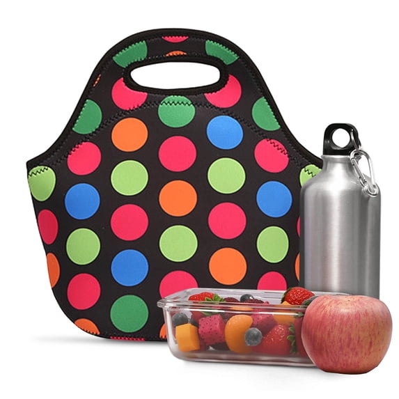ZZkhGO Insulated Neoprene Lunch Bag, Thermal Food Container Tote Cooler Warm Pouch, Leakproof Easy Clean Handbag for Work Picnic Beach
