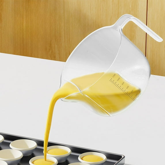 ZZkhGo Multifunctional Measuring and Filtering Mixing Bowl with Scale Egg Separator Pouring Spout Transparent Mixing Cup for Baking and Kitchen Prep