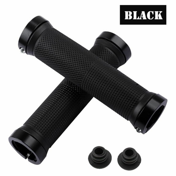 ZZkhGo Pair MTB Handlebar Grips Rubber Ergonomic Non Slip 130mm with Aluminum Alloy Core Comfortable Bicycle Grips