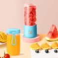 thumbnail image 1 of ZZkhGo Portable Electric Fruit Juicer USB Rechargeable Mini Blender Glass Cups for Home Travel Quick Juicing 6-Blade Cutter 400g, 1 of 6