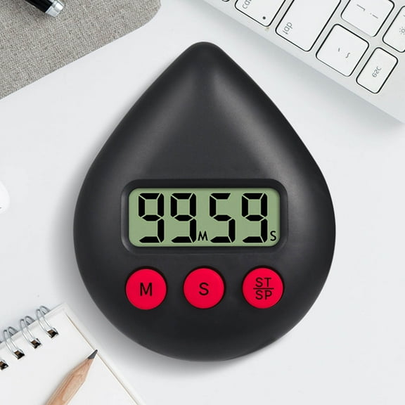 ZZkhGo Water Drop Smart Electronic Timer Digital Countdown with 99 mins Setting Suction Cup for Showers with Alarm Feature Compact Easy Setup 6.5x8x2.2cm