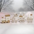 thumbnail image 1 of ZZkhGO Colorful Wooden Christmas Train, Assemble Style Mini Train Set, Desktop Holiday Decoration for Kids Adults, 1 of 5