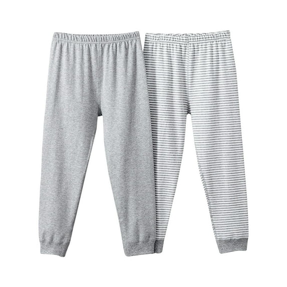 ZZwxWA 2 Pack Toddler Pants Girl Solid Color Leggings Elastic Fashion Trendy Comfy Jogger Sweat Pants Casual Capri Yoga Trousers