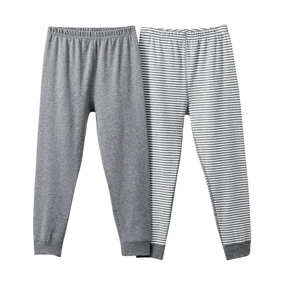 ZZwxWA 2 Pack Toddler Pants Girl Solid Color Leggings Elastic Fashion Trendy Comfy Jogger Sweat Pants Casual Capri Yoga Trousers