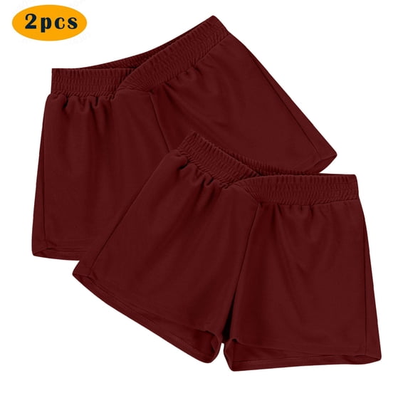 ZZwxWA 2 Pack Womens Crossover Sports Shorts Elastic Waist Comfy Lounge Workout Shorts for Running Athletic Gym Short Pant