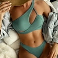 thumbnail image 1 of ZZwxWA 2025 New Swimwear Split Bikini One Shoulder Adjustable Size Womens Swimsuits Two Piece Push up Bath Suit, 1 of 5