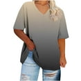 thumbnail image 1 of ZZwxWA 2025 Oversized T Shirts Women's Plus Size Tees Casual Short Sleeve V Neck Shirt Summer Loose Comfy Basic Tunic Tops, 1 of 4