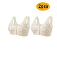 thumbnail image 1 of ZZwxWA 2pcs Women's Front Closure Bra Comfortable Breathable Wirefree Push Up Bra Seamless Maternity Sleep Nursing Bralette, 1 of 3