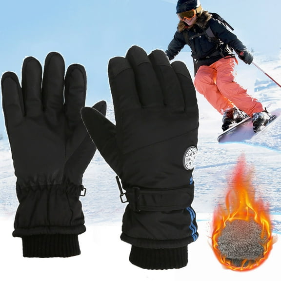 ZZwxWA 50% Off Clear! Adult Ski Gloves Plus Fleece Windproof and Waterproof Cycling Gloves Couples - men, Couple Winter Gloves Outdoor Rainproof Cold Proof Ski Riding Warm Gloves Up to 65% Off