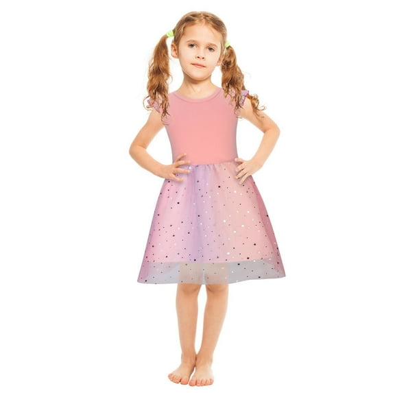 ZZwxWA 50% Off Clear Girls Dresses Toddler Summer Clothes Kid Birthday Party Sleeveless Dress 18 Month-6 Years Old Toddler Girl Summer Clothes