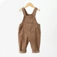 thumbnail image 1 of ZZwxWA Baby Boy Girl Corduroy Bib Overalls Cotton Button Suspender Overalls Plain Romper Loose Jumpsuit Summer Saving, 1 of 6