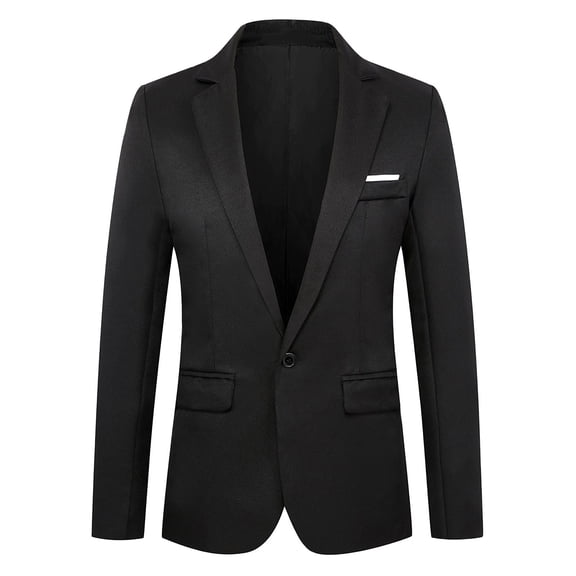 ZZwxWA Blazer for Men Business Casual Suit Jacket Regular Fit Lapel Daily Lightweight Sport Coats Blazers with Pocket up to 45% Off