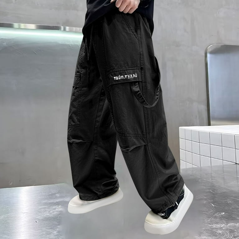 ZZwxWA Boys Clothes Size 10-12 Youth Cargo Pants Fleece Lined