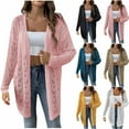 thumbnail image 1 of ZZwxWA Cardigan for Women Long Lightweight Open Front Hollow-out Long Sleeve Cardigans Outwear Casual Shrug Crochet Sweater, 1 of 7
