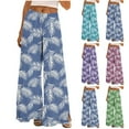 thumbnail image 1 of ZZwxWA Casual Pants Women Wide Leg Dress Pants High Waisted Loose Fit Work Travel Trousers with Pockets Summer Holiday, 1 of 7