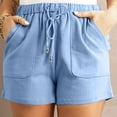 thumbnail image 1 of ZZwxWA Comfy Lounge Shorts for Women High Waist Shorts with Pockets Plus Size Shorts Pants Wide Leg Casual Summer Clothes, 1 of 6