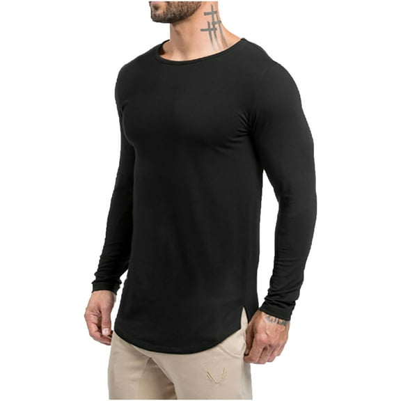 ZZwxWA Compression Shirt Men Slim Fit Long Sleeve Muscle Running T-Shirts Gym Bodybuilding Stretch Workout Athletic Tee Tops Online Shopping