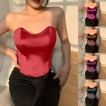 ZZwxWA Corset Tops for Womens Going Out Underbust Boned Corsets Bustier Waist Trainer Corset Top Sexy Lingerie Bustier Top