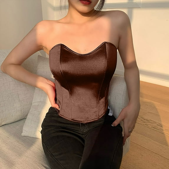 ZZwxWA Corset Tops for Womens Going Out Underbust Boned Corsets Bustier Waist Trainer Corset Top Sexy Lingerie Bustier Top