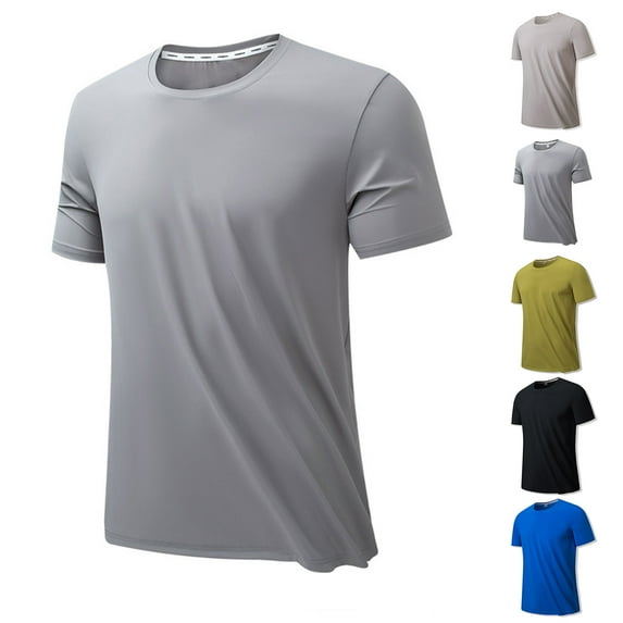 ZZwxWA Crop Tops for Men Loose Fit Work Out Plus Size Cozy Style T-shirt Short Sleeve Breathable Male Blouse Quick-Dry Printed Shirts Elastic Casual Tshirts Fashion V Neck Tops Tee