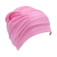 thumbnail image 1 of ZZwxWA Fashion Swimming Cap for Women, Pleated Elastic Long Hair Swim Hat Casual Comfy Swimming Hats Hot Spring Bathing Caps, 1 of 6