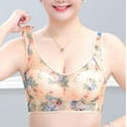 thumbnail image 1 of ZZwxWA Floral Bra for Seniors Ice Silk Lace Cooling Comfort Bra No Underwire Older Women Push Up Everyday Bras, 1 of 5