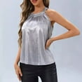 thumbnail image 1 of ZZwxWA Formal Tops for Women Evening V Neck Sleeveless Glitter Tank Stylish Comfy Cute Party Club Western Shirts for Ladies, 1 of 6