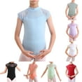 thumbnail image 1 of ZZwxWA Girls Ballet Dance Dress Lace Short Sleeve Leotards with Removable Tutu Skirt Ballerina Outfit Dancewear 50% Off Clear, 1 of 3