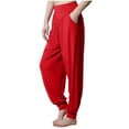 thumbnail image 1 of ZZwxWA Harem Pants Womens High Waist Boho Wide Leg Pants Casual Baggy Sweatpants 2025 Summer Trousers Comfy Louge Pants Solid Color, 1 of 5