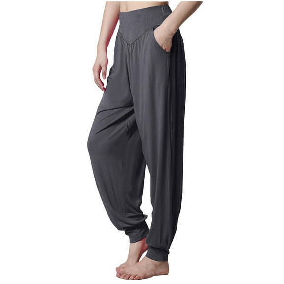 ZZwxWA Harem Pants Womens High Waist Boho Wide Leg Pants Casual Baggy Sweatpants 2025 Summer Trousers Comfy Louge Pants Solid Color