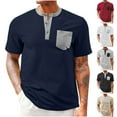 thumbnail image 1 of ZZwxWA Henley Shirts for Men Short Sleeve Fashion Three Button T Shirts 2025 Summer Work Athletic Gym Tops Moisture Wicking Sales, 1 of 5