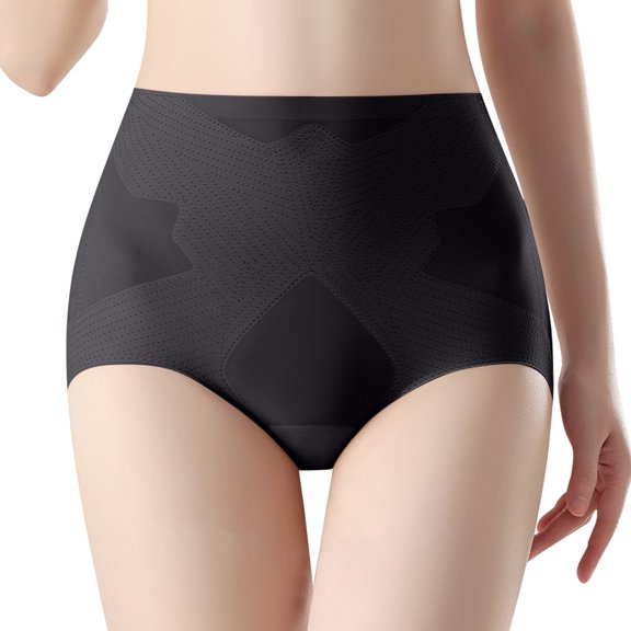 ZZwxWA High Waist Seamless Shapewear Underwear for Women, Breathable No-Show Belly Control Body Shaper Briefs