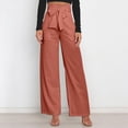 thumbnail image 1 of ZZwxWA High Waisted Bow Tie Pants for Women Wide Leg Trendy Pants Baggy Dress Pants Business Casual Pants with Pockets, 1 of 6