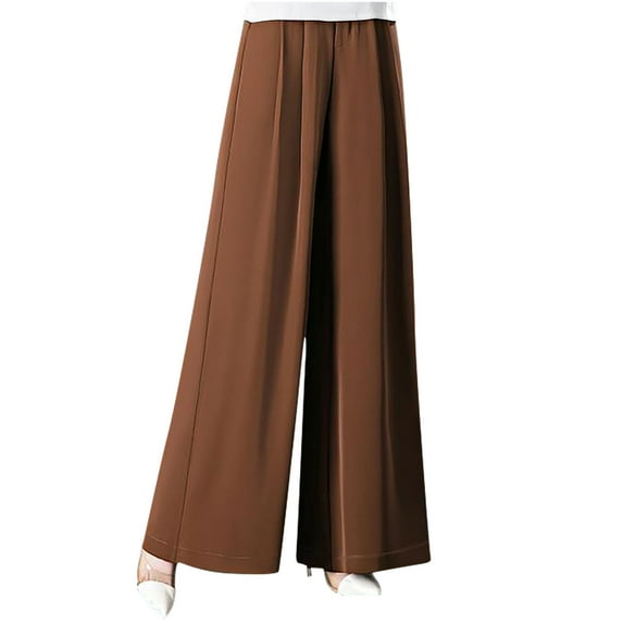 ZZwxWA High Waisted Palazzo Wide Leg Flowy Dressy Pants for Women Business Casual Trousers with Pockets Ladies Solid Casual Pants 50% Off Clear
