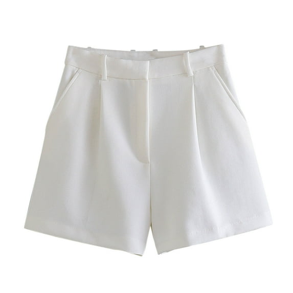 ZZwxWA High Waisted Tailored Work Shorts for Women Summer Casual Lightweight Office Dressy Shorts with Pockets Versatile