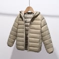 thumbnail image 1 of ZZwxWA Hooded Puffer Jacket for Girls Boys 3-10T Packable Down-Alternative Warm Coat Shiny Outerwear for Kids Winter, 1 of 2