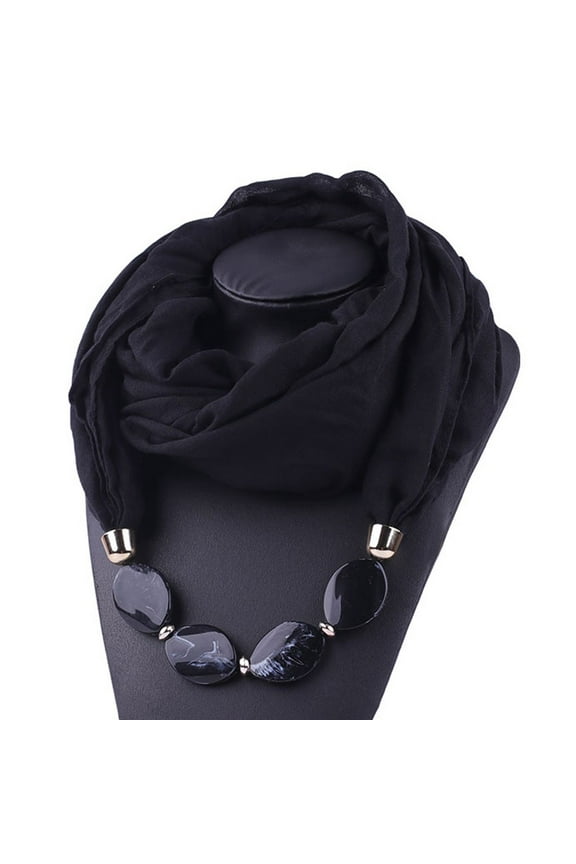 Infinity Scarf for Women Lightweight Cotton Linen Necklace Pendant Scarf Bali Yarn Ethnic Circle Neck Wrap Scarves