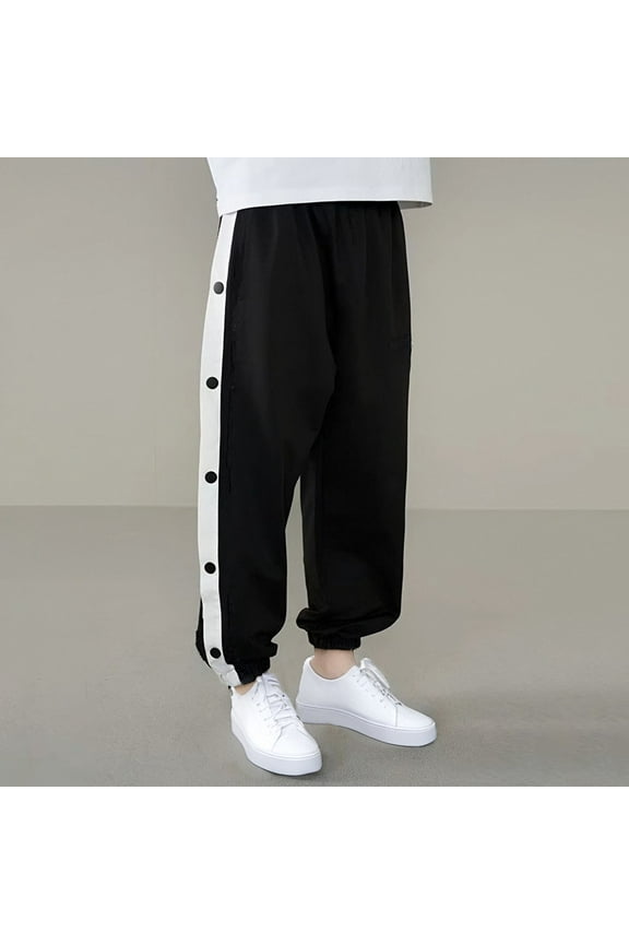 ZZwxWA Kids Boys Side Split Press Button Pants Sweatpants Sport Basketball School Trousers with Pockets Jogging Pants My Order