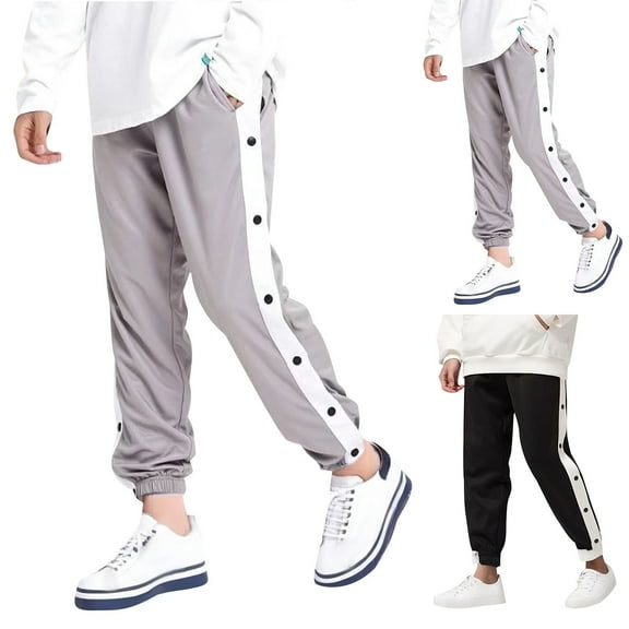 ZZwxWA Kids Boys Side Split Press Button Pants Sweatpants Sport Basketball School Trousers with Pockets Jogging Pants up to 65% Off