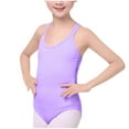 thumbnail image 1 of ZZwxWA Kids Girls Ballet Dance Gymnastic Leotard Athletic Camisole Bodysuit Basic Spaghetti Strap Back Unitard Reduced Price, 1 of 5