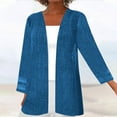 thumbnail image 1 of ZZwxWA Lightweight Cardigans for Women 2025 3/4 Sleeve Kimono Cardigan Tops Summer Open Front Blouse Casual Plus Size Shirt, 1 of 4