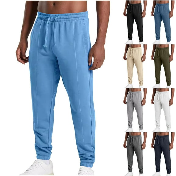 ZZwxWA Men Clothing Fashionable Men's Solid Color Casual Fitness Drawstring Ankle Pants Golf Pants Men Holiday