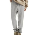 thumbnail image 1 of Brondbend Men Clothing Men's Solid Color Pocket Drawstring Casual Youth Versatile Sports Oversized Pants Dress Pants for Men up to 50% Off, 1 of 6