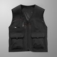 thumbnail image 1 of ZZwxWA Men Mesh Breathable Coats Outdoor Quick Dry Safair Cargo Fishing Travel Vest with Multiple Pockets Workout Dressy, 1 of 3