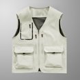 thumbnail image 1 of ZZwxWA Men Mesh Breathable Coats Outdoor Quick Dry Safair Cargo Fishing Travel Vest with Multiple Pockets Workout Dressy, 1 of 3