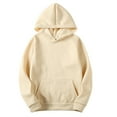 thumbnail image 1 of ZZwxWA Men Oversized Solid Hoodie Basic Fleece Hooded Sweatshirt Loose Long Sleeve Casual Couple Hoodies Pullover Top Today Discount, 1 of 6